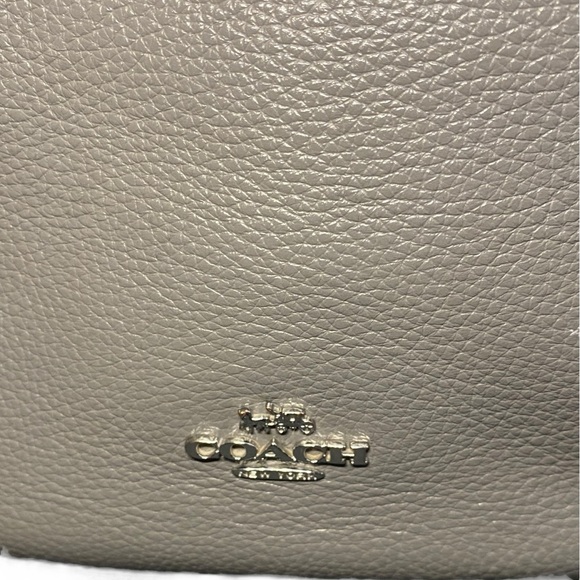 COACH c1522 Pennie Gray Pebbled Leather Shoulder bag  Large Handbag - Picture 3 of 14